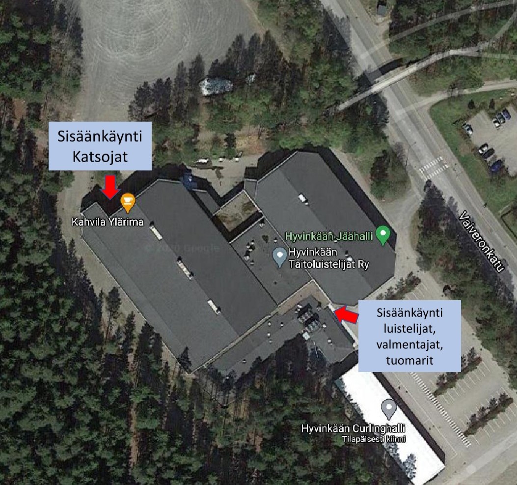 Jäähallin sisäänkäynnit